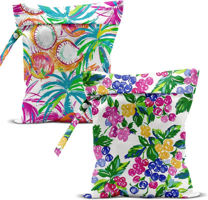 Swimsuit Bag Wet Bags for Travel Reusable Waterproof Dry Bags Diaper Bag Shell Beach Wet Bag for Swimsuit Towels Beach Gym 10.2×12.6 Inches