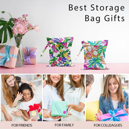 Swimsuit Bag Wet Bags for Travel Reusable Waterproof Dry Bags Diaper Bag Shell Beach Wet Bag for Swimsuit Towels Beach Gym 10.2×12.6 Inches