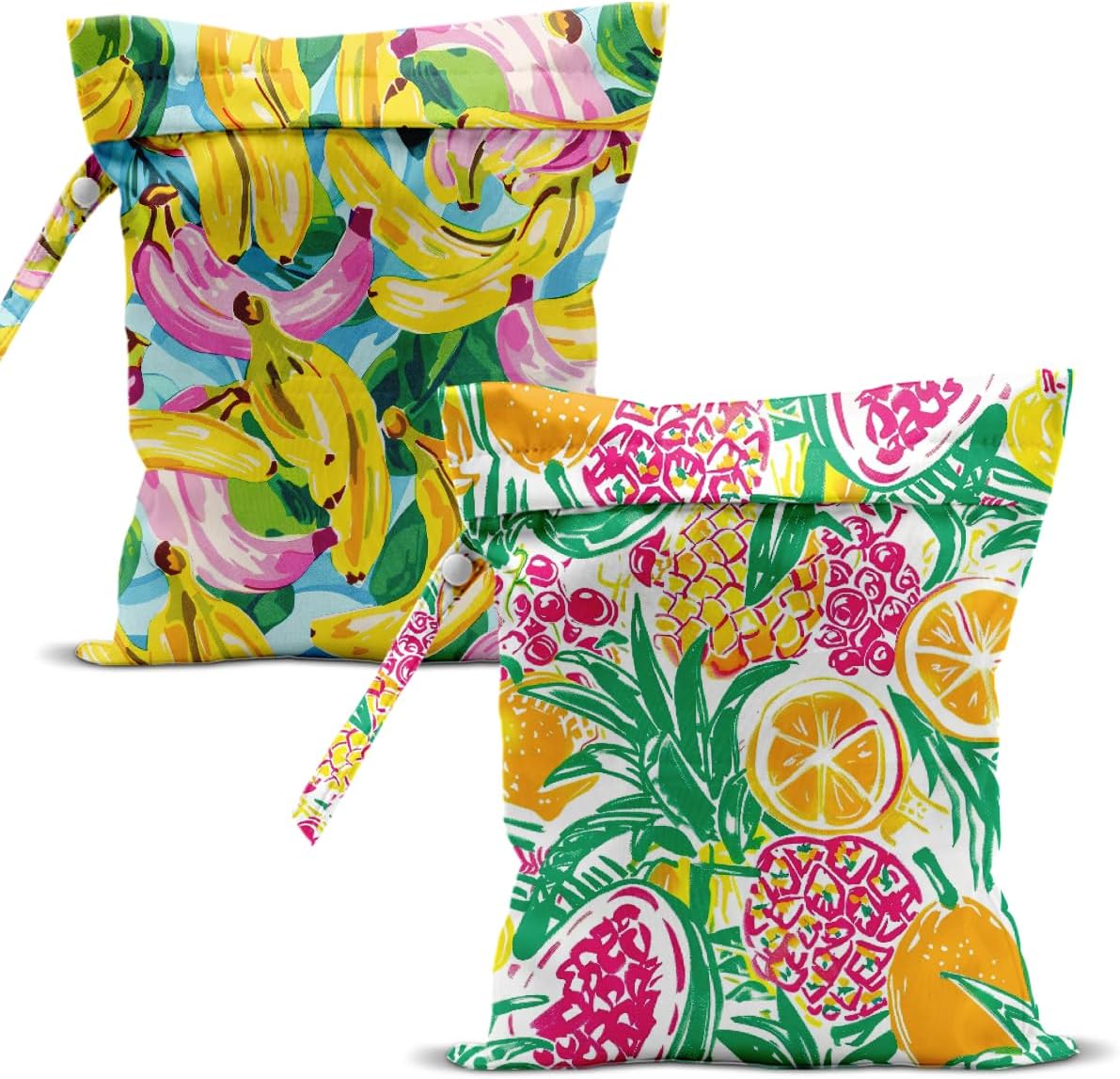 Swimsuit Bag Wet Bags for Travel Reusable Waterproof Dry Bags Diaper Bag Shell Beach Wet Bag for Swimsuit Towels Beach Gym 10.2×12.6 Inches