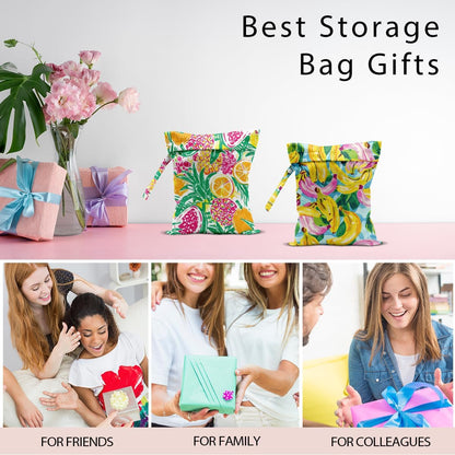 Swimsuit Bag Wet Bags for Travel Reusable Waterproof Dry Bags Diaper Bag Shell Beach Wet Bag for Swimsuit Towels Beach Gym 10.2×12.6 Inches