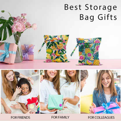 Swimsuit Bag Wet Bags for Travel Reusable Waterproof Dry Bags Diaper Bag Shell Beach Wet Bag for Swimsuit Towels Beach Gym 10.2×12.6 Inches