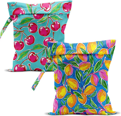 Swimsuit Bag Wet Bags for Travel Reusable Waterproof Dry Bags Diaper Bag Shell Beach Wet Bag for Swimsuit Towels Beach Gym 10.2×12.6 Inches