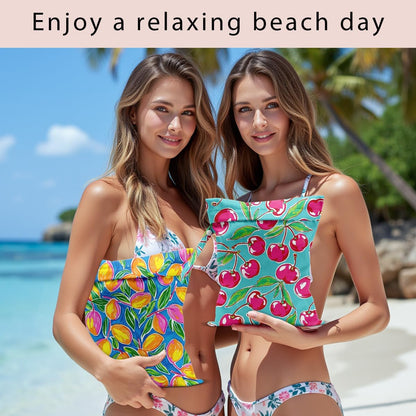 Swimsuit Bag Wet Bags for Travel Reusable Waterproof Dry Bags Diaper Bag Shell Beach Wet Bag for Swimsuit Towels Beach Gym 10.2×12.6 Inches