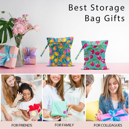 Swimsuit Bag Wet Bags for Travel Reusable Waterproof Dry Bags Diaper Bag Shell Beach Wet Bag for Swimsuit Towels Beach Gym 10.2×12.6 Inches