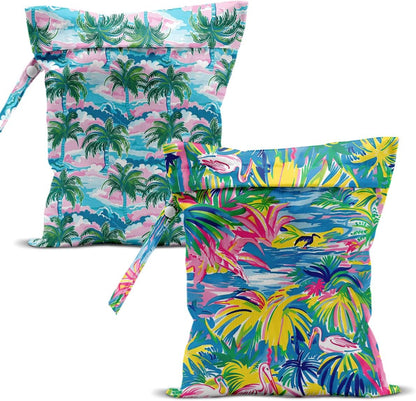 Swimsuit Bag Wet Bags for Travel Reusable Waterproof Dry Bags Diaper Bag Shell Beach Wet Bag for Swimsuit Towels Beach Gym 10.2×12.6 Inches