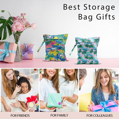 Swimsuit Bag Wet Bags for Travel Reusable Waterproof Dry Bags Diaper Bag Shell Beach Wet Bag for Swimsuit Towels Beach Gym 10.2×12.6 Inches