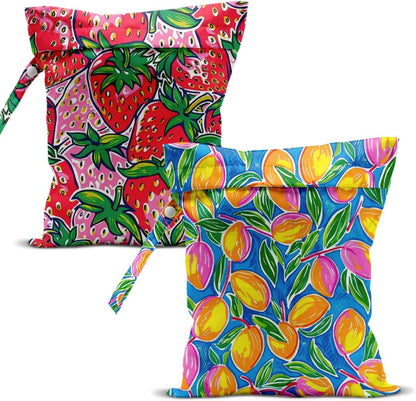Swimsuit Bag Wet Bags for Travel Reusable Waterproof Dry Bags Diaper Bag Shell Beach Wet Bag for Swimsuit Towels Beach Gym 10.2×12.6 Inches