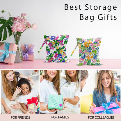 Swimsuit Bag Wet Bags for Travel Reusable Waterproof Dry Bags Diaper Bag Shell Beach Wet Bag for Swimsuit Towels Beach Gym 10.2×12.6 Inches