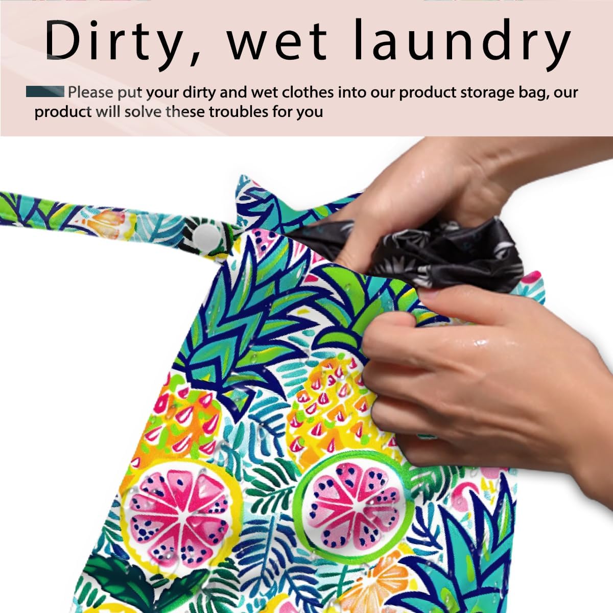 Swimsuit Bag Wet Bags for Travel Reusable Waterproof Dry Bags Diaper Bag Shell Beach Wet Bag for Swimsuit Towels Beach Gym 10.2×12.6 Inches