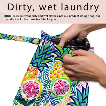 Swimsuit Bag Wet Bags for Travel Reusable Waterproof Dry Bags Diaper Bag Shell Beach Wet Bag for Swimsuit Towels Beach Gym 10.2×12.6 Inches