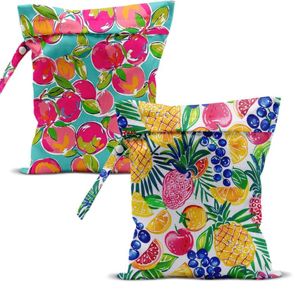 Swimsuit Bag Wet Bags for Travel Reusable Waterproof Dry Bags Diaper Bag Shell Beach Wet Bag for Swimsuit Towels Beach Gym 10.2×12.6 Inches