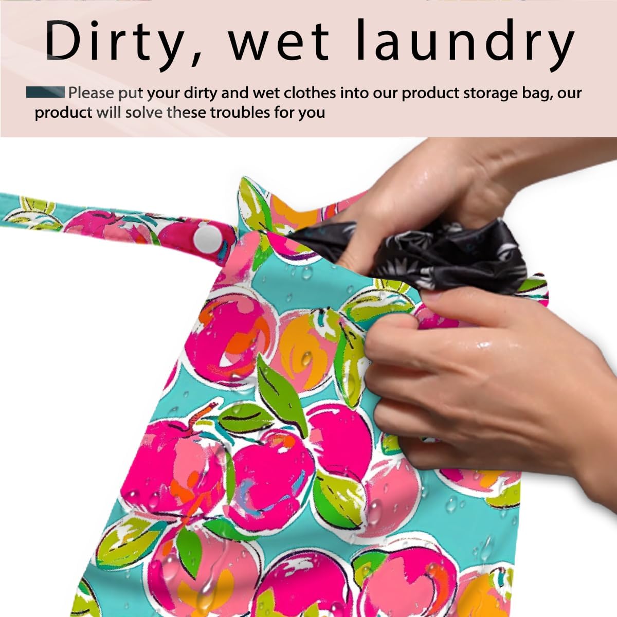 Swimsuit Bag Wet Bags for Travel Reusable Waterproof Dry Bags Diaper Bag Shell Beach Wet Bag for Swimsuit Towels Beach Gym 10.2×12.6 Inches