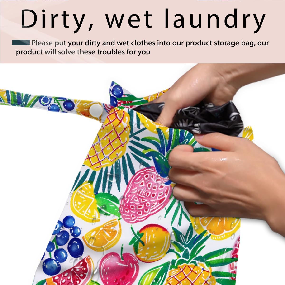 Swimsuit Bag Wet Bags for Travel Reusable Waterproof Dry Bags Diaper Bag Shell Beach Wet Bag for Swimsuit Towels Beach Gym 10.2×12.6 Inches