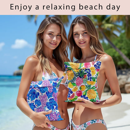 Swimsuit Bag Wet Bags for Travel Reusable Waterproof Dry Bags Diaper Bag Shell Beach Wet Bag for Swimsuit Towels Beach Gym 10.2×12.6 Inches