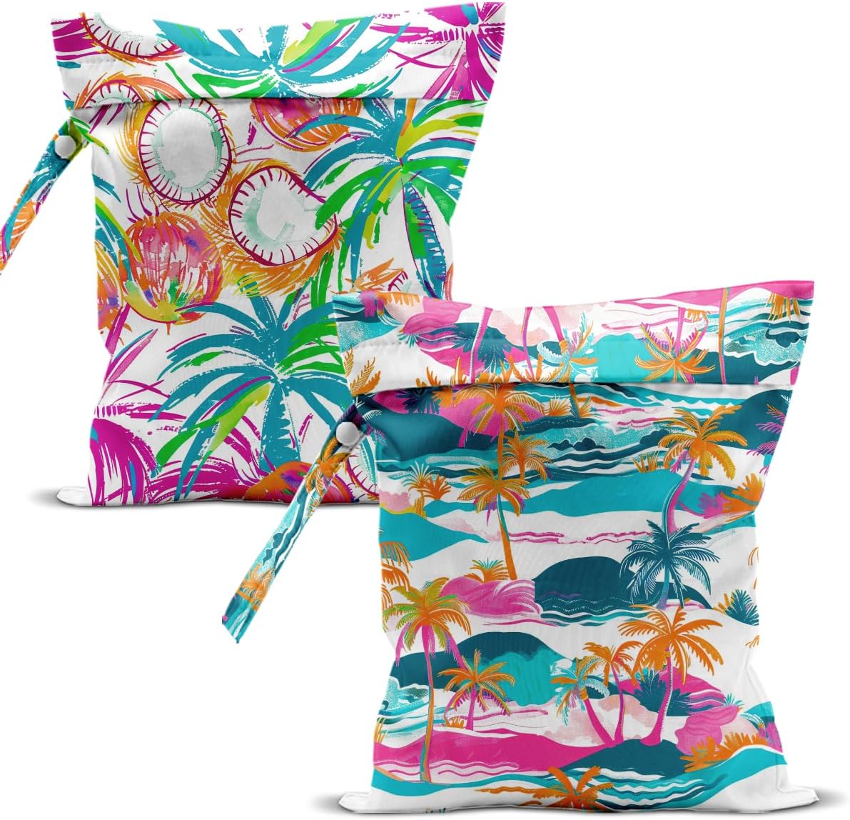 Swimsuit Bag Wet Bags for Travel Reusable Waterproof Dry Bags Diaper Bag Shell Beach Wet Bag for Swimsuit Towels Beach Gym 10.2×12.6 Inches