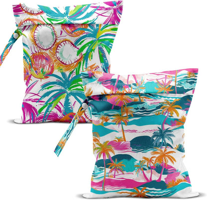 Swimsuit Bag Wet Bags for Travel Reusable Waterproof Dry Bags Diaper Bag Shell Beach Wet Bag for Swimsuit Towels Beach Gym 10.2×12.6 Inches