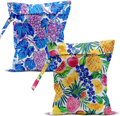 Swimsuit Bag Wet Bags for Travel Reusable Waterproof Dry Bags Diaper Bag Shell Beach Wet Bag for Swimsuit Towels Beach Gym 10.2×12.6 Inches