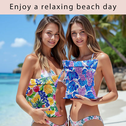 Swimsuit Bag Wet Bags for Travel Reusable Waterproof Dry Bags Diaper Bag Shell Beach Wet Bag for Swimsuit Towels Beach Gym 10.2×12.6 Inches