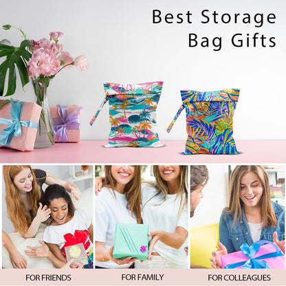 Swimsuit Bag Wet Bags for Travel Reusable Waterproof Dry Bags Diaper Bag Shell Beach Wet Bag for Swimsuit Towels Beach Gym 10.2×12.6 Inches