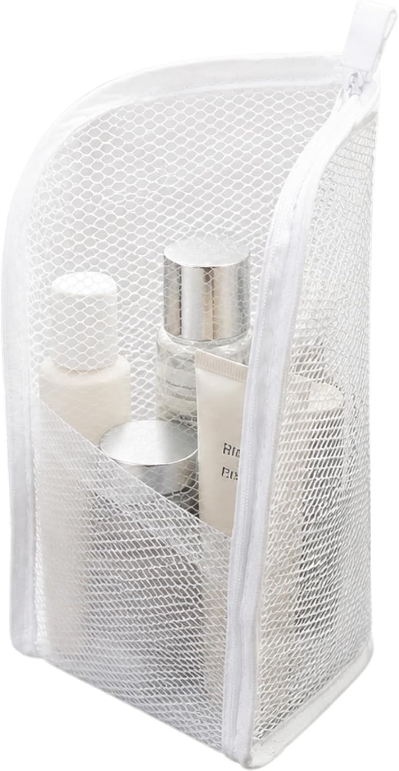 Travel Toiletry Bag Clear Makeup Bag for Women, TSA Approved Waterproof Cosmetic Bag, Portable Standing Travel Essentials Organizer for Travel Size Toiletries and Brushes