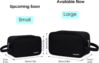 Clear Travel Toiletry Bags for Traveling Toiletries Men Women, Clear Makeup Bag Cosmetic Bag with Zipper, Make Up Pouch Organizer Bag with Handle, Skincare Beach Snack Medicine Bag, Black