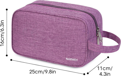 Clear Travel Toiletry Bags for Traveling Toiletries Men Women, Clear Makeup Bag Cosmetic Bag with Zipper, Make Up Pouch Organizer Bag with Handle, Skincare Beach Snack Medicine Bag, Black