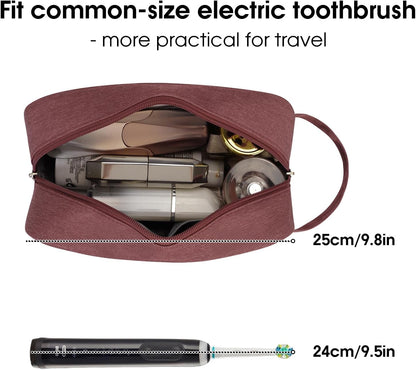 Clear Travel Toiletry Bags for Traveling Toiletries Men Women, Clear Makeup Bag Cosmetic Bag with Zipper, Make Up Pouch Organizer Bag with Handle, Skincare Beach Snack Medicine Bag, Black