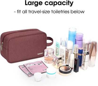 Clear Travel Toiletry Bags for Traveling Toiletries Men Women, Clear Makeup Bag Cosmetic Bag with Zipper, Make Up Pouch Organizer Bag with Handle, Skincare Beach Snack Medicine Bag, Black