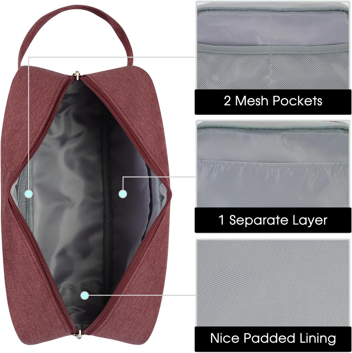 Clear Travel Toiletry Bags for Traveling Toiletries Men Women, Clear Makeup Bag Cosmetic Bag with Zipper, Make Up Pouch Organizer Bag with Handle, Skincare Beach Snack Medicine Bag, Black