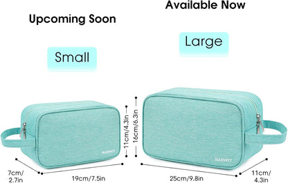 Clear Travel Toiletry Bags for Traveling Toiletries Men Women, Clear Makeup Bag Cosmetic Bag with Zipper, Make Up Pouch Organizer Bag with Handle, Skincare Beach Snack Medicine Bag, Black