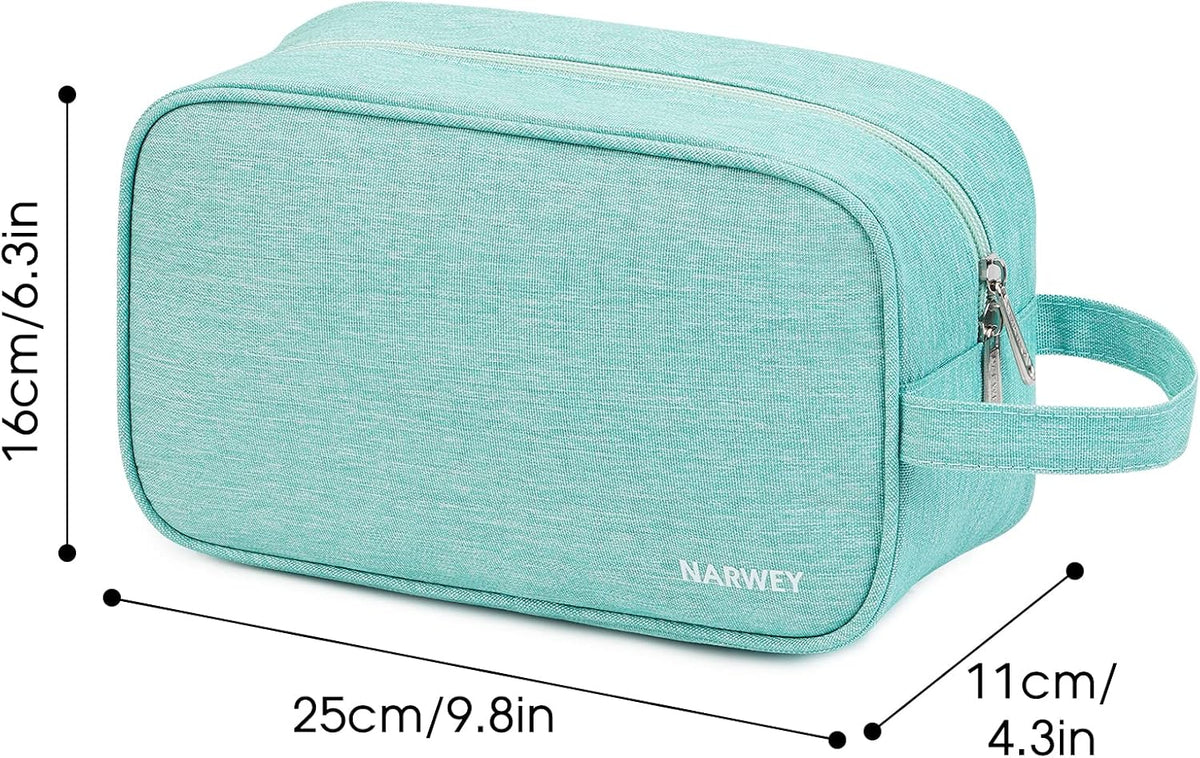 Clear Travel Toiletry Bags for Traveling Toiletries Men Women, Clear Makeup Bag Cosmetic Bag with Zipper, Make Up Pouch Organizer Bag with Handle, Skincare Beach Snack Medicine Bag, Black