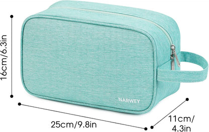 Clear Travel Toiletry Bags for Traveling Toiletries Men Women, Clear Makeup Bag Cosmetic Bag with Zipper, Make Up Pouch Organizer Bag with Handle, Skincare Beach Snack Medicine Bag, Black