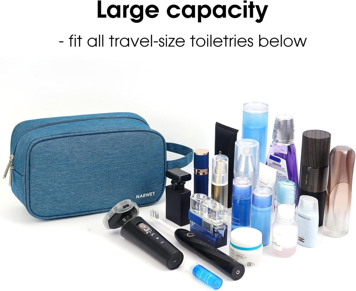 Clear Travel Toiletry Bags for Traveling Toiletries Men Women, Clear Makeup Bag Cosmetic Bag with Zipper, Make Up Pouch Organizer Bag with Handle, Skincare Beach Snack Medicine Bag, Black