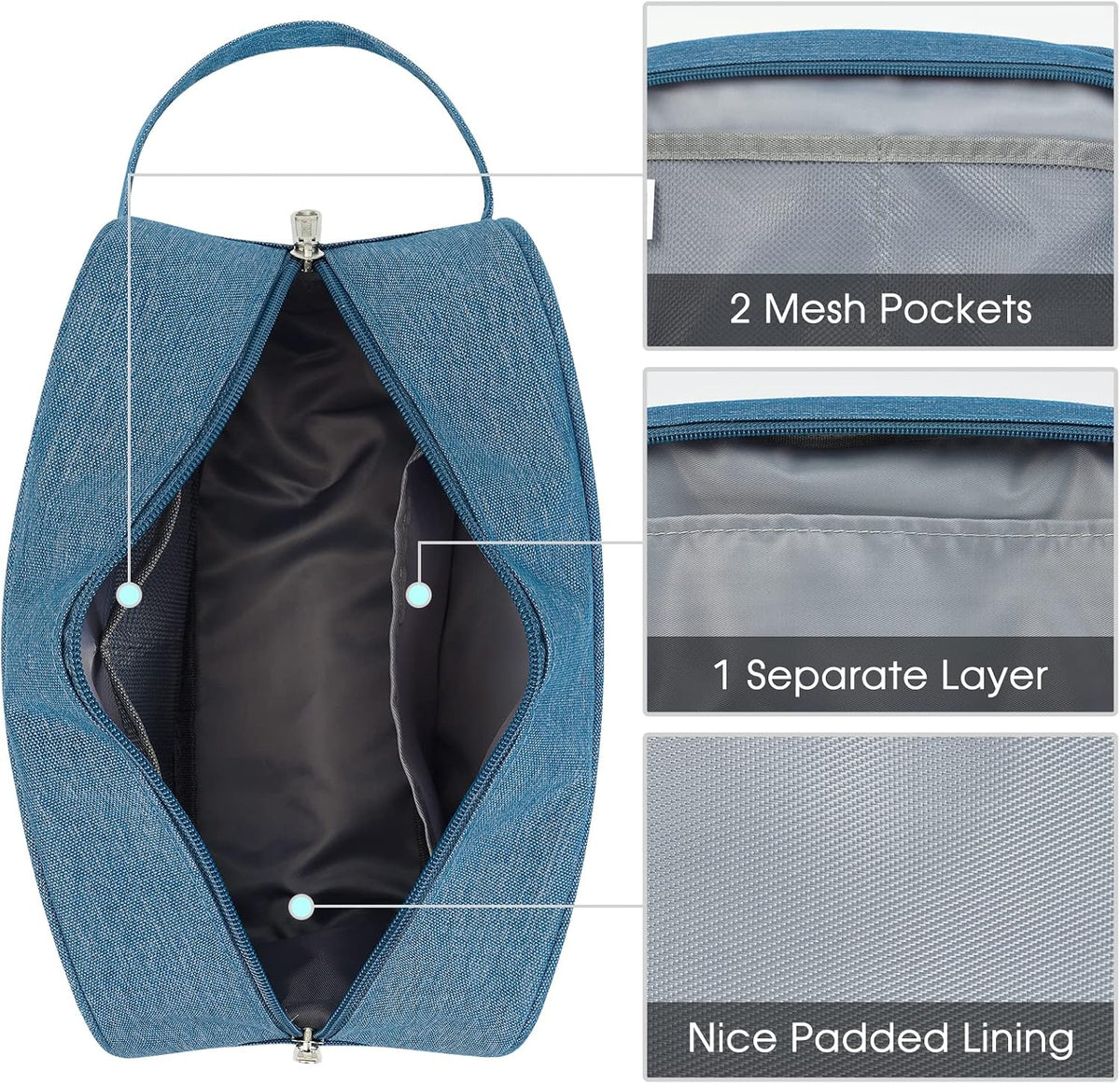 Clear Travel Toiletry Bags for Traveling Toiletries Men Women, Clear Makeup Bag Cosmetic Bag with Zipper, Make Up Pouch Organizer Bag with Handle, Skincare Beach Snack Medicine Bag, Black