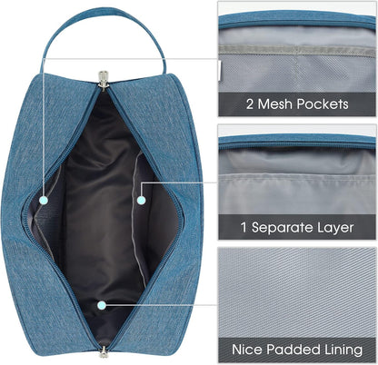 Clear Travel Toiletry Bags for Traveling Toiletries Men Women, Clear Makeup Bag Cosmetic Bag with Zipper, Make Up Pouch Organizer Bag with Handle, Skincare Beach Snack Medicine Bag, Black