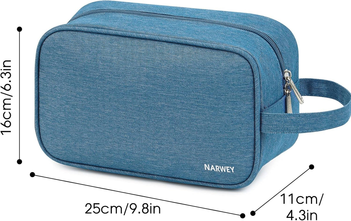 Clear Travel Toiletry Bags for Traveling Toiletries Men Women, Clear Makeup Bag Cosmetic Bag with Zipper, Make Up Pouch Organizer Bag with Handle, Skincare Beach Snack Medicine Bag, Black