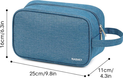 Clear Travel Toiletry Bags for Traveling Toiletries Men Women, Clear Makeup Bag Cosmetic Bag with Zipper, Make Up Pouch Organizer Bag with Handle, Skincare Beach Snack Medicine Bag, Black
