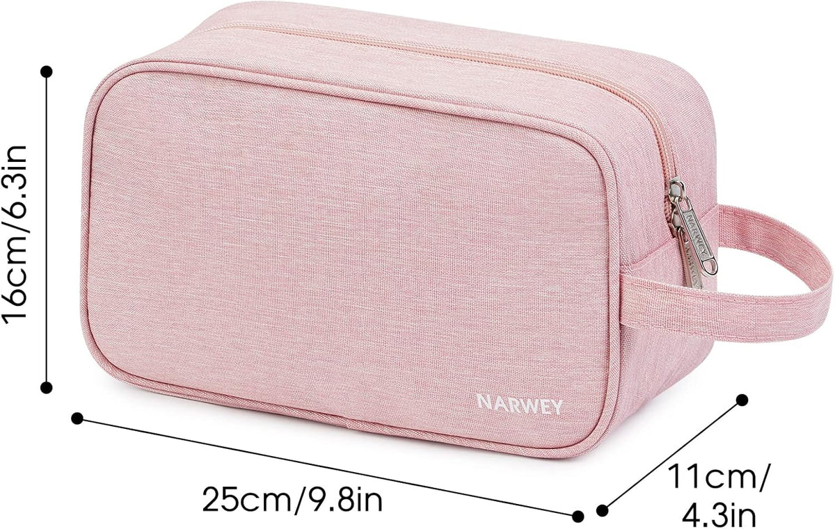 Clear Travel Toiletry Bags for Traveling Toiletries Men Women, Clear Makeup Bag Cosmetic Bag with Zipper, Make Up Pouch Organizer Bag with Handle, Skincare Beach Snack Medicine Bag, Black