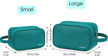 Clear Travel Toiletry Bags for Traveling Toiletries Men Women, Clear Makeup Bag Cosmetic Bag with Zipper, Make Up Pouch Organizer Bag with Handle, Skincare Beach Snack Medicine Bag, Black