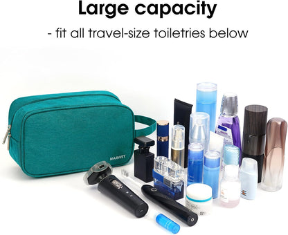 Clear Travel Toiletry Bags for Traveling Toiletries Men Women, Clear Makeup Bag Cosmetic Bag with Zipper, Make Up Pouch Organizer Bag with Handle, Skincare Beach Snack Medicine Bag, Black