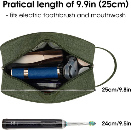 Clear Travel Toiletry Bags for Traveling Toiletries Men Women, Clear Makeup Bag Cosmetic Bag with Zipper, Make Up Pouch Organizer Bag with Handle, Skincare Beach Snack Medicine Bag, Black
