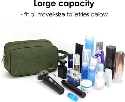 Clear Travel Toiletry Bags for Traveling Toiletries Men Women, Clear Makeup Bag Cosmetic Bag with Zipper, Make Up Pouch Organizer Bag with Handle, Skincare Beach Snack Medicine Bag, Black