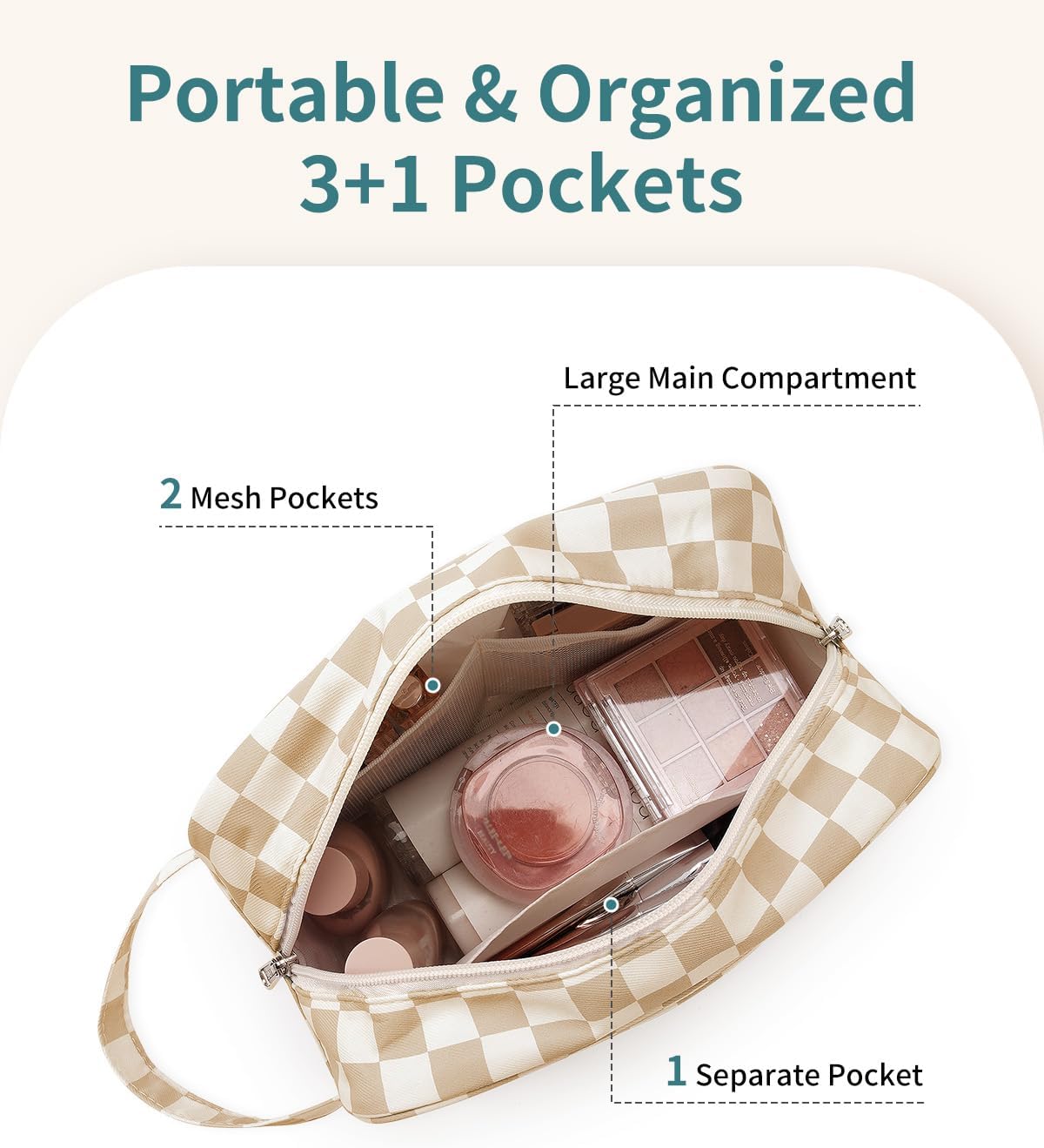 Clear Travel Toiletry Bags for Traveling Toiletries Men Women, Clear Makeup Bag Cosmetic Bag with Zipper, Make Up Pouch Organizer Bag with Handle, Skincare Beach Snack Medicine Bag, Black