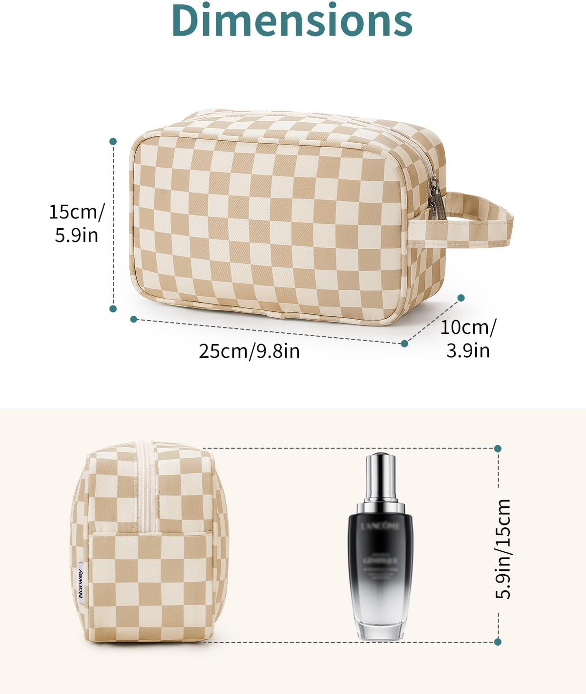 Clear Travel Toiletry Bags for Traveling Toiletries Men Women, Clear Makeup Bag Cosmetic Bag with Zipper, Make Up Pouch Organizer Bag with Handle, Skincare Beach Snack Medicine Bag, Black