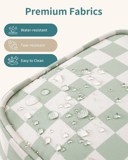 Clear Travel Toiletry Bags for Traveling Toiletries Men Women, Clear Makeup Bag Cosmetic Bag with Zipper, Make Up Pouch Organizer Bag with Handle, Skincare Beach Snack Medicine Bag, Black
