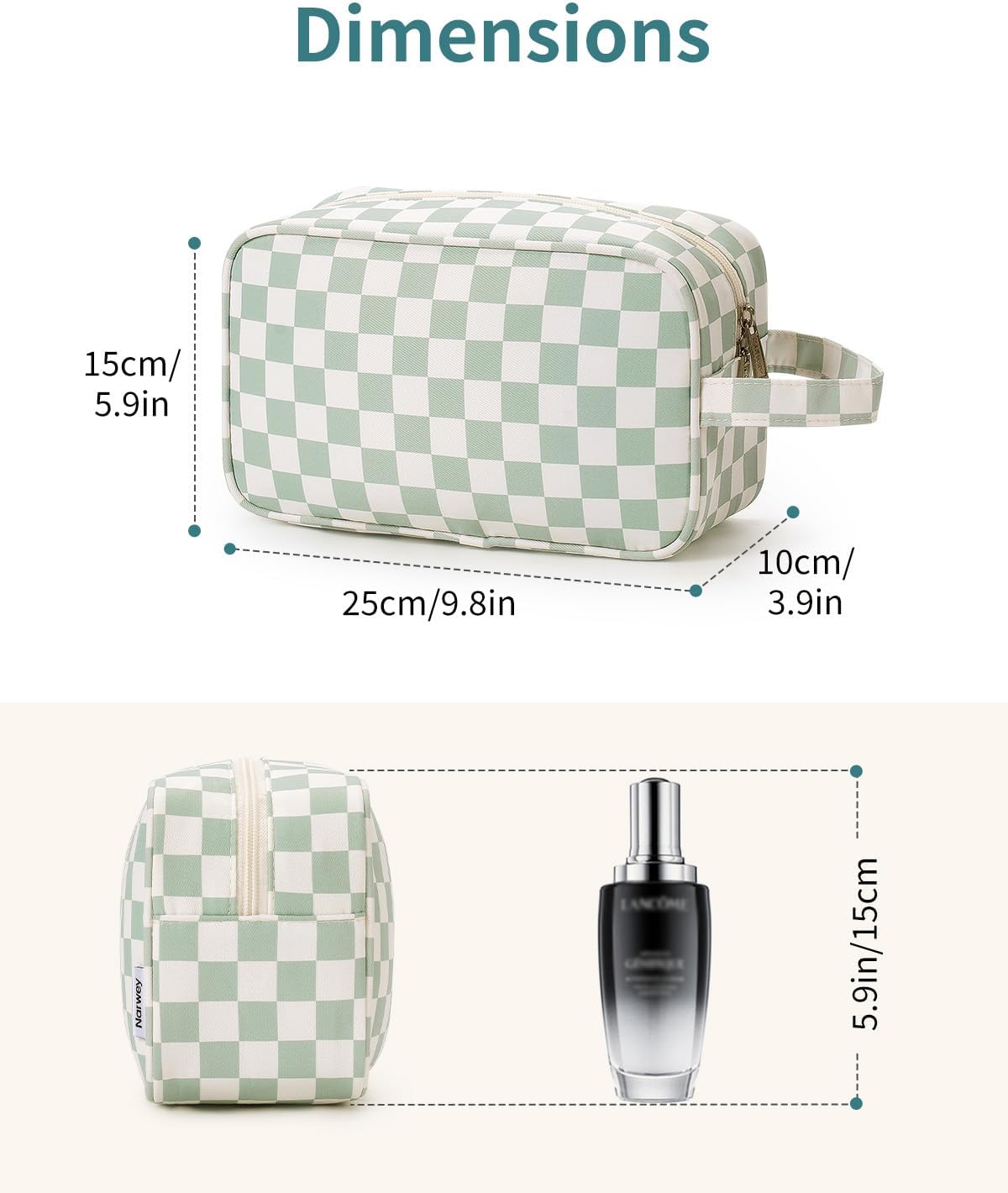 Clear Travel Toiletry Bags for Traveling Toiletries Men Women, Clear Makeup Bag Cosmetic Bag with Zipper, Make Up Pouch Organizer Bag with Handle, Skincare Beach Snack Medicine Bag, Black