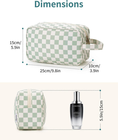 Clear Travel Toiletry Bags for Traveling Toiletries Men Women, Clear Makeup Bag Cosmetic Bag with Zipper, Make Up Pouch Organizer Bag with Handle, Skincare Beach Snack Medicine Bag, Black