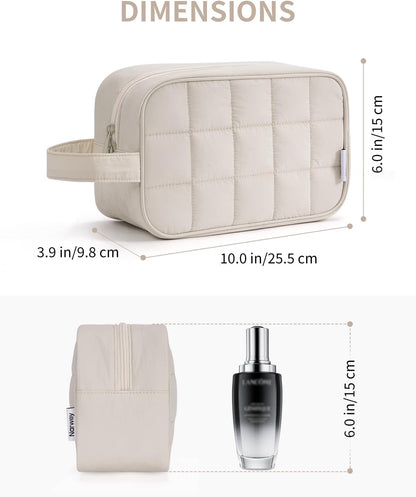 Clear Travel Toiletry Bags for Traveling Toiletries Men Women, Clear Makeup Bag Cosmetic Bag with Zipper, Make Up Pouch Organizer Bag with Handle, Skincare Beach Snack Medicine Bag, Black