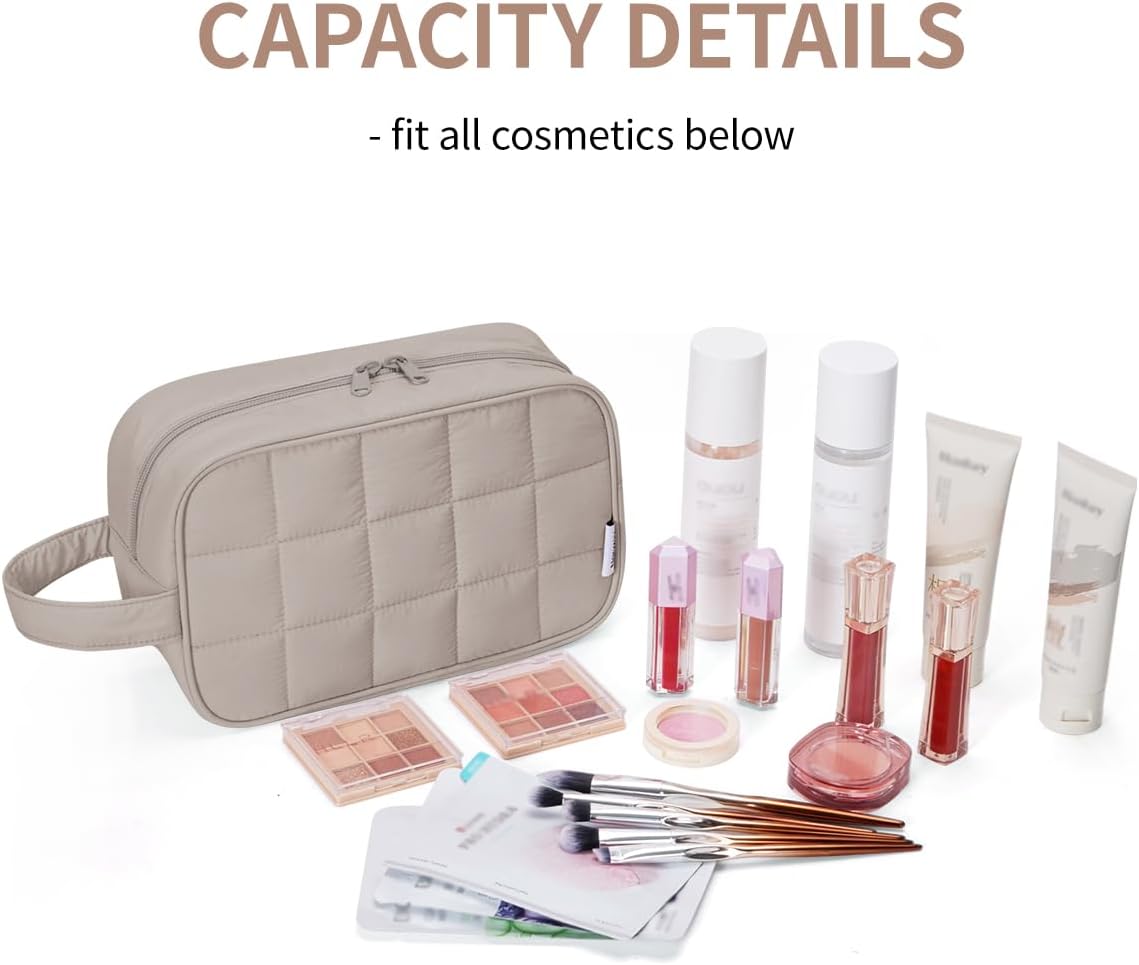 Clear Travel Toiletry Bags for Traveling Toiletries Men Women, Clear Makeup Bag Cosmetic Bag with Zipper, Make Up Pouch Organizer Bag with Handle, Skincare Beach Snack Medicine Bag, Black