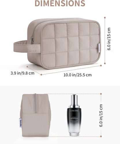 Clear Travel Toiletry Bags for Traveling Toiletries Men Women, Clear Makeup Bag Cosmetic Bag with Zipper, Make Up Pouch Organizer Bag with Handle, Skincare Beach Snack Medicine Bag, Black